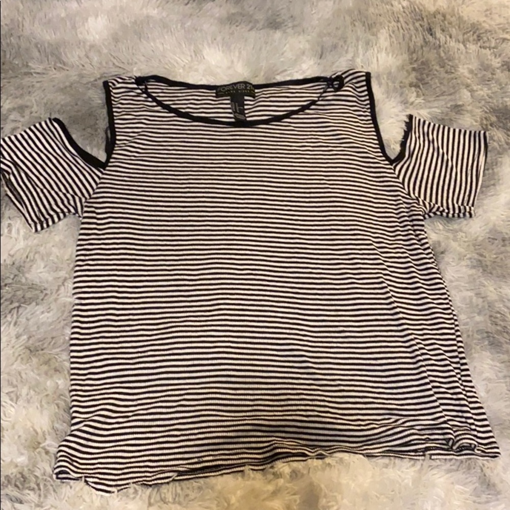 Black and white striped tank